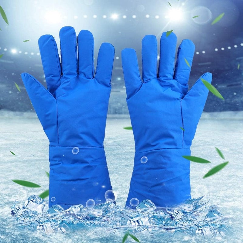 DAUERHAFT Cryogenic Gloves Breathable Blue Ski Gloves -200¡æ to -360¡æ Freeze Protection Cold Storage Liquid Nitrogen Protective Long Cuff - Image 4